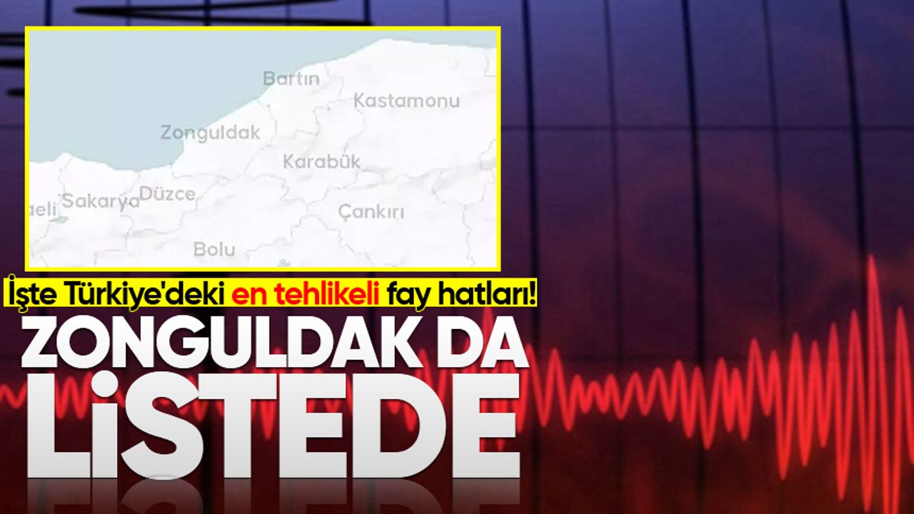 İşte Türkiye'deki en tehlikeli fay hatları! Zonguldak da o listeye girdi...