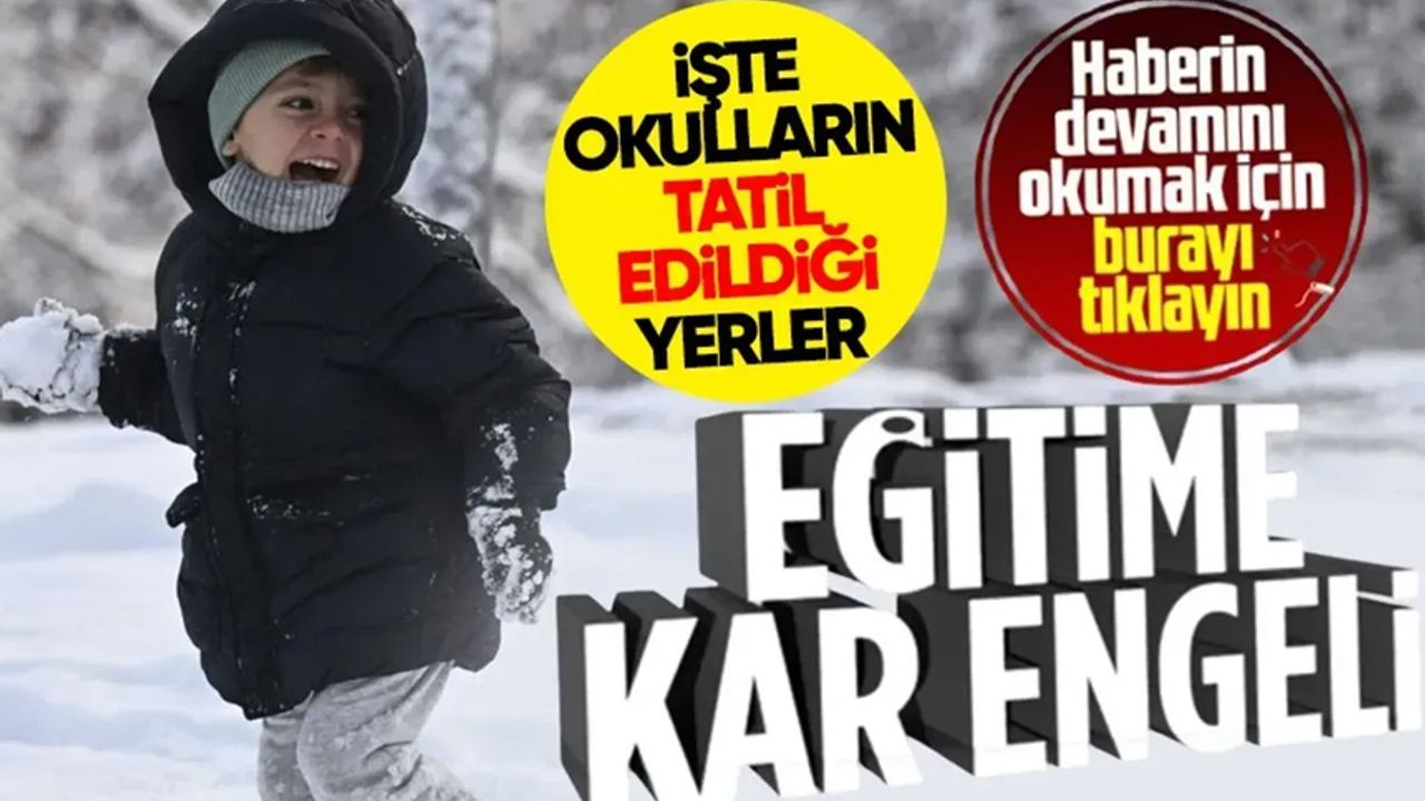 Zonguldak'ta okullar tatil edildi! 29 Aralık Pazartesi kar tatili olan il ve ilçelerin tam listesi...