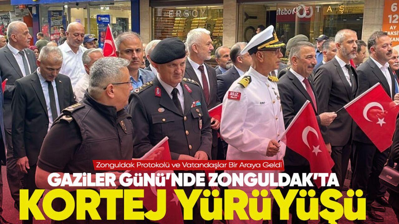 Zonguldak'ta Gaziler Günü yürüyüşü
