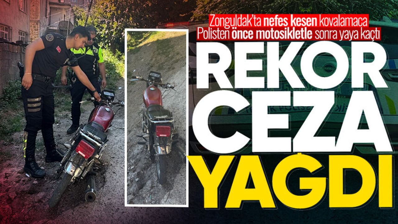 Zonguldak'ta nefes kesen kovalamaca: Polisten önce motosikletle sonra yaya kaçtı