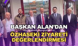 Başkan Alan, Bakan Özhaseki’nin ziyareti hakkında konuştu