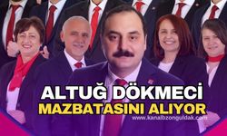 Kozlu Belediye Başkanı Altuğ Dökmeci Mazbatasını alıyor