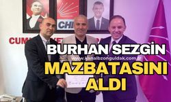 Burhan Sezgin ve  Belediye Meclis Üyeleri mazbatalarını aldı