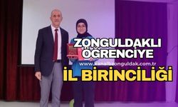 Zonguldaklı öğrenci il birincisi oldu