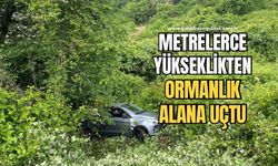 Metrelerce yükseklikten ormanlık alana uçtu: 1 Yaralı!