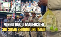 Zonguldak’lı Madenciler 301 Soma şehidini unutmadı