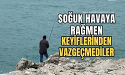 Amatör balıkçılar olta ile balık keyfi yaşadı