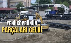 Sel felaketinde yıkılan asma köprünün yerine yeni köprü kuruluyor