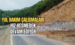 Karayolunda çalışmalar devam ediyor