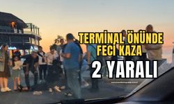 Terminal önünde feci kaza: 2 yaralı!