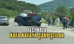 Önce karşı şeride uçtu ardından kafa kafaya çarpıştı!