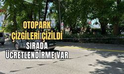 Otopark olarak belirlenen alanlar sarı çizgi ile belirlendi