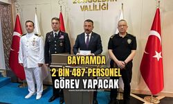 Vali Hacıbektaşoğlu;”Bayramda 2bin 487 personel görev yapacak!”