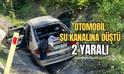 Otomobil su kanalına düştü: 2 yaralı