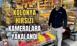 Yaşlı kadının kolonya hırsızlığı güvenlik kamerasında