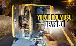 Kozlu’da feci kaza: Yolcu dolmuşu devrildi!