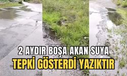 Kozlu'da 2 aydır boşa akan suya tepki gösterdi;''Bu hainlik!''