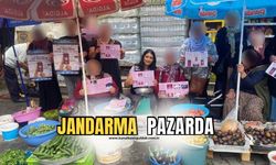 Jandarma ekipleri pazarda