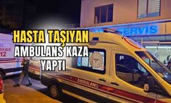 Hasta taşıyan ambulans kaza yaptı: 1 polis yaralandı