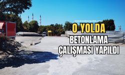 Lavuar alanı yoluna beton döküldü