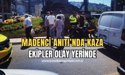 Motosikletin çarptığı vatandaş yaralandı