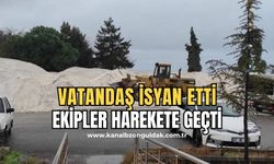 Sağlık ocağının önünde duran tuzlar için ekipler harekete geçti