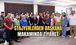 Stajyer gençlerden Başkan Erdem'e ziyaret