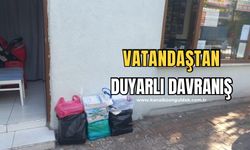 Etkinliği duyan vatandaş erken saatlerde kapıya geldi