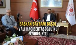 Ormanlı Belediye Başkanı Bayram Başol Vali Osman Hacıbektaşoğlu'nu ziyaret etti