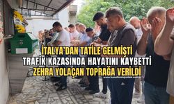 İtalya'dan izne gelip kazada ölen kadın toprağa verildi