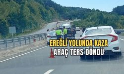 Zonguldak-Ereğli  yolunda kaza!  Ekipler olay yerinde