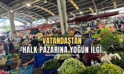 Vatandaştan  halk pazarına yoğun ilgi