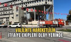 Valilik binasında hareketli dakikalar