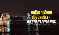 Boğulduğunu sandıkları adamın denizde yüzme keyfi yaptığı ortaya çıktı