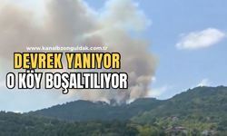 Devrek’te orman yangını: Köy boşaltılıyor bakanlıktan helikopter istendi!