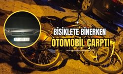 Bisiklete binen genç kadına otomobil çarptı!