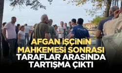 Adliye önünde taraflar birbirine girdi