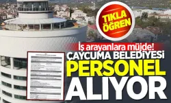 Çaycuma Belediyesi personel alımı yapıyor! İşte başvuru şartları...