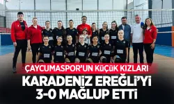 Çaycumaspor Voleybol Küçük Kızlar Takımı, Karadeniz Ereğli'yi 3-0 mağlup etti