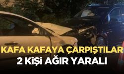 İlçe’de  kaza! Kafa  kafaya  çarpıştılar