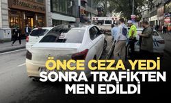 Modifiyeli araç 7 bin 939 lira ceza kesilerek, trafikten men edildi