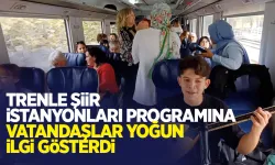 Karabük'ten Zonguldak'a trenle şiir istasyonları programı düzenlediler