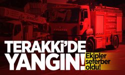 Terakki'de yangın: Ekipler seferber oldu!