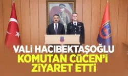 Vali Osman Hacıbektaşoğlu, İl Jandarma Komutanı Barış Cücen'i ziyaret etti