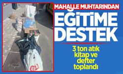 Zonguldak'ta mahalle muhtarından eğitime destek: 3 ton atık kitap ve defter toplandı