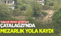 Çatalağzı'nda mezarlık yola kaydı