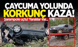 Çaycuma yolunda korkunç kaza: Şarampole uçtu! Yaralılar var...