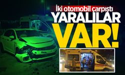 İki otomobil çarpıştı: Yaralılar var!