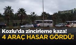 Kozlu’da kaza! 4 araç birbirine girdi