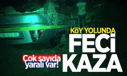 Köy yolunda feci kaza: Çok sayıda yaralı var!